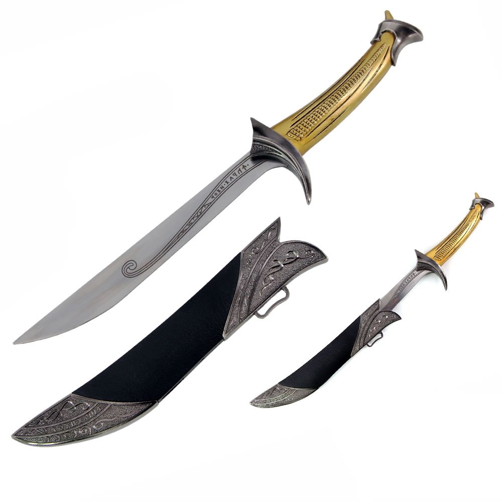 16" Elven Fantasy Short Sword Dagger Knife with Scabbard - Tophatter's Army Products & Self Defense Collectible Weapons - Tophatter Daily Deals